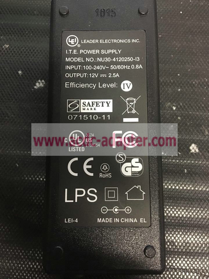 NEW Genuine LEI NU30-4120250-I3 12V 2.5A AC Power Adapter Motorola 539838-001-00 - Click Image to Close